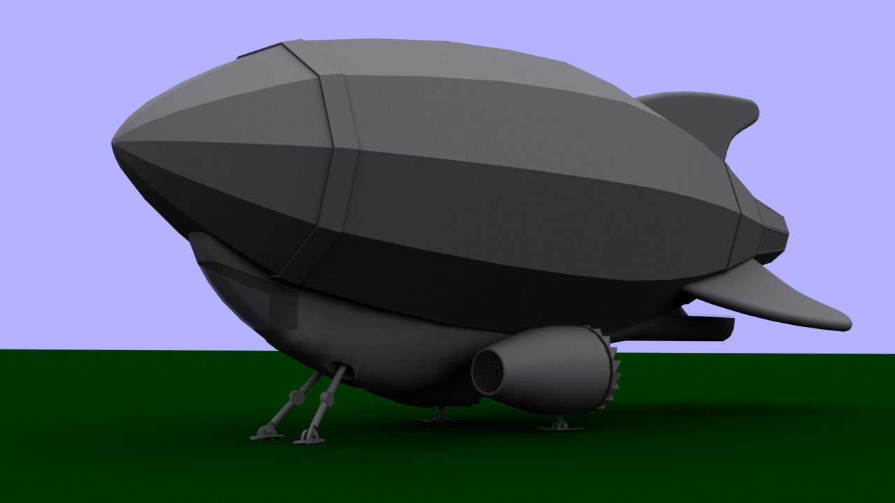 Zeppelin from 'The Balloon Catcher'—Untextured