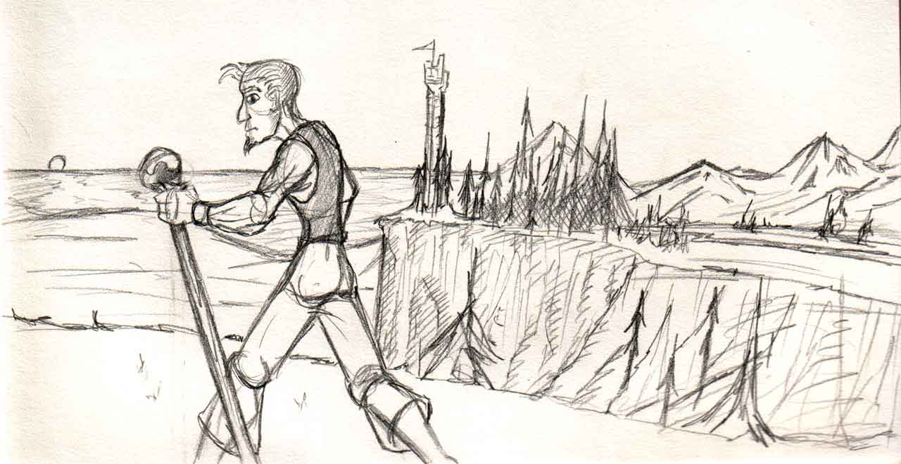 A Lone Adventurer in the Wilderness